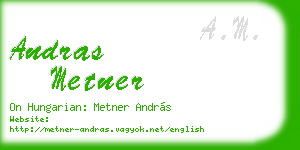 andras metner business card