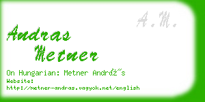 andras metner business card